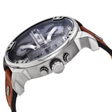 Diesel Mr Daddy Chronograph Grey Dial Brown Leather Strap Watch For Men - DZ7413 Authentic Buy Shop Now