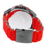 Diesel Mr Daddy 2.0 Chronograph Black Dial Red Silicone Strap Watch For Men - DZ7370 Authentic Buy Shop Now