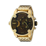 Diesel Mr Daddy Blue Dial Gold Steel Strap Watch For Men - DZ7347 Authentic Buy Shop Now