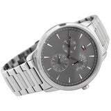 Tommy Hilfiger Brad Chronograph Quartz Grey Dial Silver Steel Strap Watch For Men - 1710385 Authentic Buy Shop Now