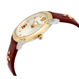 Versace Audrey Quartz Silver Dial Red Leather Strap Watch for Women - VELR00219 Authentic Buy Shop Now