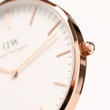 Daniel Wellington Classic Suffolk White Dial Brown Leather Strap Watch For Men - DW00100122 Authentic Buy Shop Now
