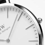 Daniel Wellington Classic Bayswater White Dial Blue NATO Strap Watch For Men - DW00100276 Authentic Buy Shop Now