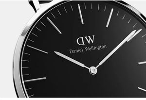Daniel Wellington Classic Bayswater Black Dial Black NATO Strap Watch For Men - DW00100278 Authentic Buy Shop Now