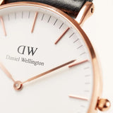 Daniel Wellington Classic Bayswater White Dial Navy Blue NATO Strap Watch For Women - DW00100279 Authentic Buy Shop Now