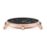 Daniel Wellington Classic Dover Black Dial White Nylon Strap Watch For Women - DW00100310 Authentic Buy Shop Now
