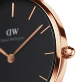 Daniel Wellington Classic Petite Dover Black Dial White NATO Strap Watch For Women - DW001000314 Authentic Buy Shop Now