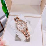 Bulova Crystal Mother of Pearl Dial Rose Gold Steel Strap Watch for Women - 98L197 Authentic Buy Shop Now