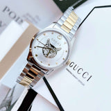 Gucci G Timeless Silver Dial Two Tone Steel Strap Watch For Women - YA1264074 Authentic Buy Shop Now