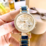 Michael Kors Parker Gold Dial Two Tone Steel Strap Watch for Women - MK6238 Authentic Buy Shop Now