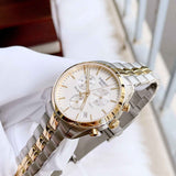 Tissot T Sport PR 100 Chronograph White Dial Two Tone Steel Strap Watch For Men - T101.417.22.031.00 Authentic Buy Shop Now