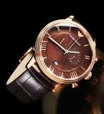 Emporio Armani Classic Large Chronograph Brown Dial Brown Leather Strap Watch for Men - AR1616 Authentic Buy Shop Now