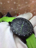 Emporio Armani Sports Analog Black Dial Green Rubber Strap Watch For Men - AR6115 Authentic Buy Shop Now