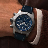 Breitling Avenger Chronograph 43 Blue Dial Blue Nylon Strap Watch for Men - A13385101C1X1 Authentic Buy Shop Now