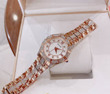 Bulova Crystal Mother of Pearl Dial Rose Gold Steel Strap Watch for Women - 98L197 Authentic Buy Shop Now