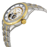 Bulova BVA Skeleton Silver Dial Two Tone Steel Strap Watch for Men - 98A123 Authentic Buy Shop Now