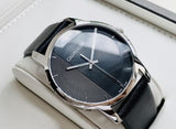 Calvin Klein City Quartz Black Dial Black Leather Strap Watch for Men - K2G2G1C1 Authentic Buy Shop Now