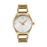 Calvin Klein Stately White Dial Gold Steel Strap Watch for Women - K3G2352W Authentic Buy Shop Now