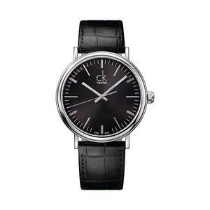 Calvin Klein Surround Black Dial Black Leather Strap Watch for Men - K3W211C1 Authentic Buy Shop Now