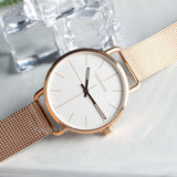 Calvin Klein Even White Dial Rose Gold Mesh Bracelet Watch for Women - K7B21626 Authentic Buy Shop Now