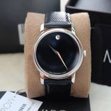 Movado Museum Black Dial Black Leather Strap Watch For Men - 2100002 Authentic Buy Shop Now