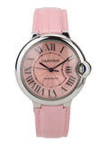Cartier Ballon Bleu De Cartier Pink Dial Pink Leather Strap Watch for Women - WSBB0007 Authentic Buy Shop Now