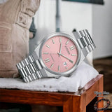 Citizen x Pantone Automatic Dreamy Pink Dial Silver Steel Strap Watch For Men - NJ0158-89X Authentic Buy Shop Now