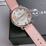 Coach Tatum White Dial Pink Leather Strap Watch For Women - 14502799 Authentic Buy Shop Now