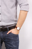 Daniel Wellington Dapper St Mawes White Dial Brown Leather Strap Watch For Men - DW00100083 Authentic Buy Shop Now