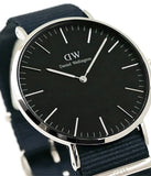 Daniel Wellington Classic Bayswater Black Dial Black NATO Strap Watch For Men - DW00100278 Authentic Buy Shop Now