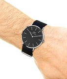 Daniel Wellington Classic Bayswater Black Dial Black NATO Strap Watch For Men - DW00100278 Authentic Buy Shop Now
