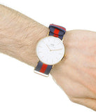 Daniel Wellington Classic Oxford White Dial Two Tone NATO Strap Watch For Men - DW00100001 Authentic Buy Shop Now