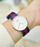 Daniel Wellington Classic Oxford White Dial Two Tone NATO Strap Watch For Women - DW00100029 Authentic Buy Shop Now