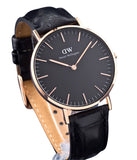 Daniel Wellington Classic Reading Black Dial Black Leather Strap Watch For Women - DW00100141 Authentic Buy Shop Now