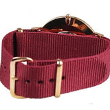 Daniel Wellington Classic Roselyn White Dial Maroon Nylon Strap Watch For Women - DW00100267 Authentic Buy Shop Now