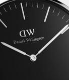 Daniel Wellington Classic Sheffield Black Dial Black Leather Strap Watch For Women - DW00100145 Authentic Buy Shop Now