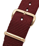 Daniel Wellington Classic Roselyn Black Dial Maroon Nylon Strap Watch For Women - DW00100273 Authentic Buy Shop Now