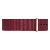 Daniel Wellington Classic Roselyn Black Dial Maroon Nylon Strap Watch For Women - DW00100273 Authentic Buy Shop Now