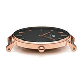 Daniel Wellington Classic Petite Bondi Black Dial White Leather Strap Watch For Women - DW00100283 Authentic Buy Shop Now