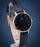 Daniel Wellington Classic Petite Reading Black Dial Black Leather Strap Watch For Women - DW00100223 Authentic Buy Shop Now