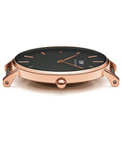 Daniel Wellington Classic Petite St Mawes Black Dial Brown Leather Strap Watch For Women - DW00100225 Authentic Buy Shop Now