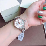 Michael Kors Sofie Chronograph White Dial Two Tone Steel Strap Watch For Women - MK4353 Authentic Buy Shop Now