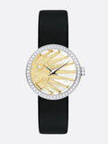 Dior La D De Dior Dior Rose Céleste Diamonds Mother of Pearl Dial Black Leather Strap Watch for Women - CD04711X1001 0000 Authentic Buy Shop Now