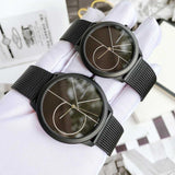 Calvin Klein Minimal Black Dial Black Mesh Bracelet Watch for Men - K3M5145X Authentic Buy Shop Now