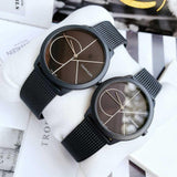 Calvin Klein Minimal Black Dial Black Mesh Bracelet Watch for Men - K3M5145X Authentic Buy Shop Now