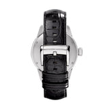 Emporio Armani Meccanico Automatic Black Dial Leather Strap Watch For Men - AR4629 Authentic Buy Shop Now