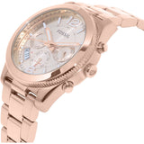 Fossil Boyfriend Multifunction Rose Gold Dial Rose Gold Steel Strap Watch for Women - ES3885 Authentic Buy Shop Now