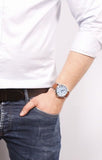 Fossil Grant Chronograph Blue Dial Brown Leather Strap Watch for Men - FS5184 Authentic Buy Shop Now