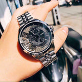 Fossil Townsman Multifunction Black Dial Silver Steel Strap Watch for Men - ME1135 Authentic Buy Shop Now