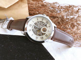 Fossil Grant Automatic White Dial Brown Leather Strap Watch for Men - ME3052 Authentic Buy Shop Now